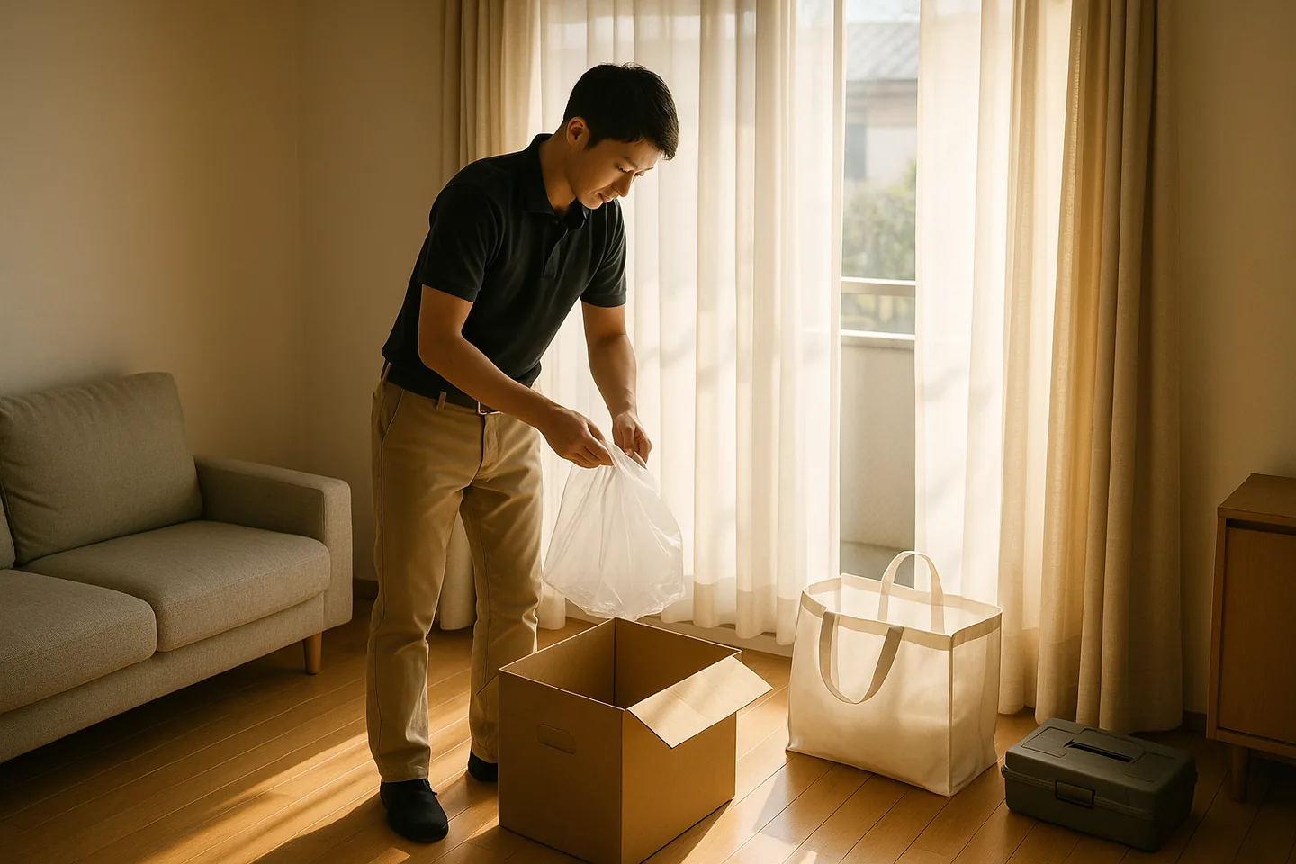 ゴミ屋敷・汚部屋の相談の様子